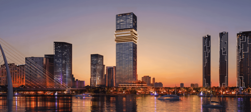 phối cảnh hoàng hôn Marina Central Tower