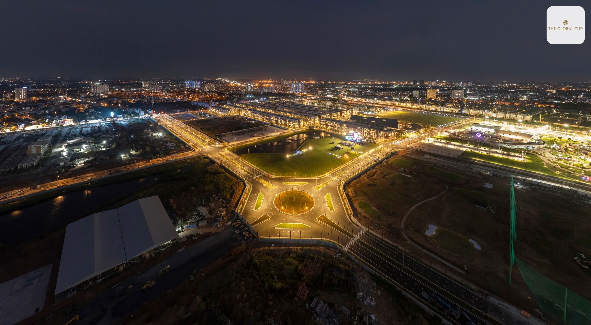 Đường Liên Phường đi qua vị trí The Global City