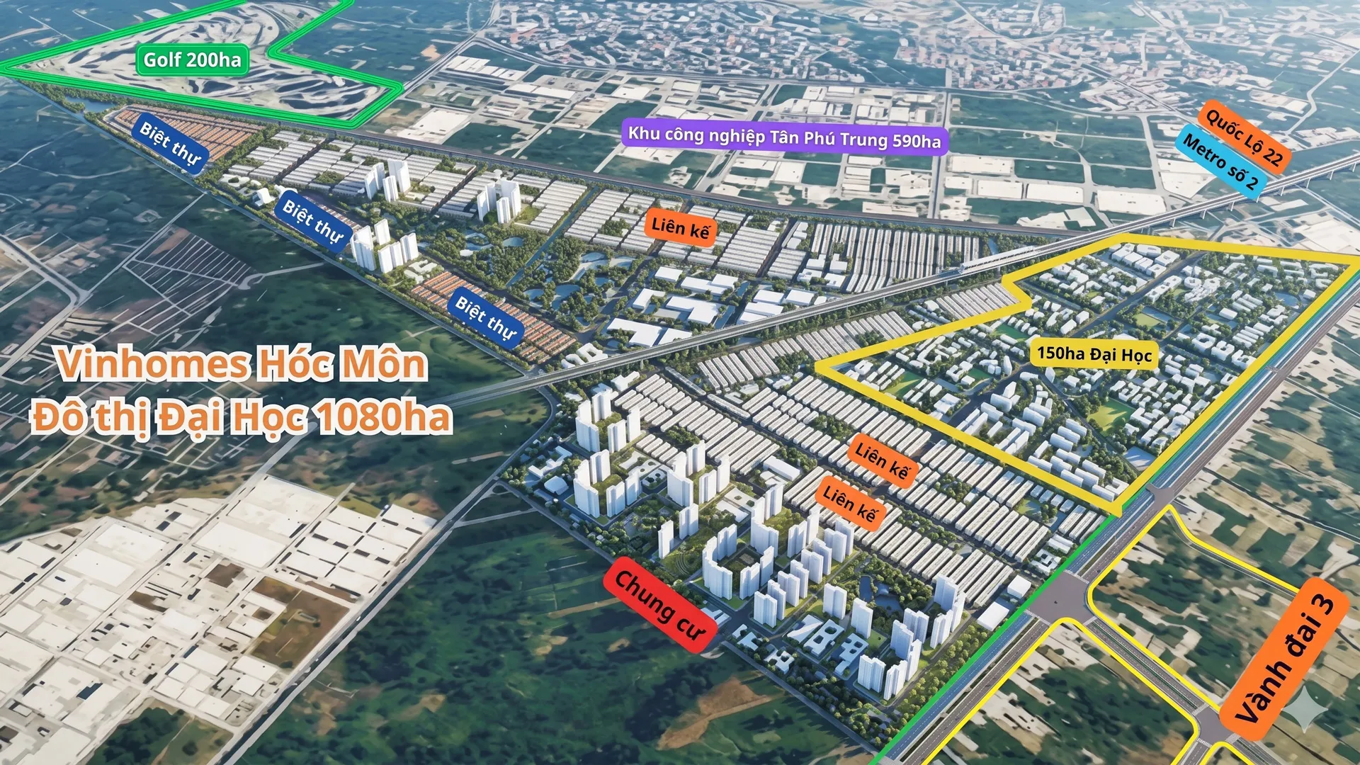 Khu công nghiệp gần Vinhomes Hóc Môn