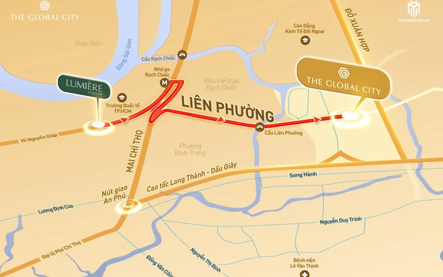 đường liên phường the global city