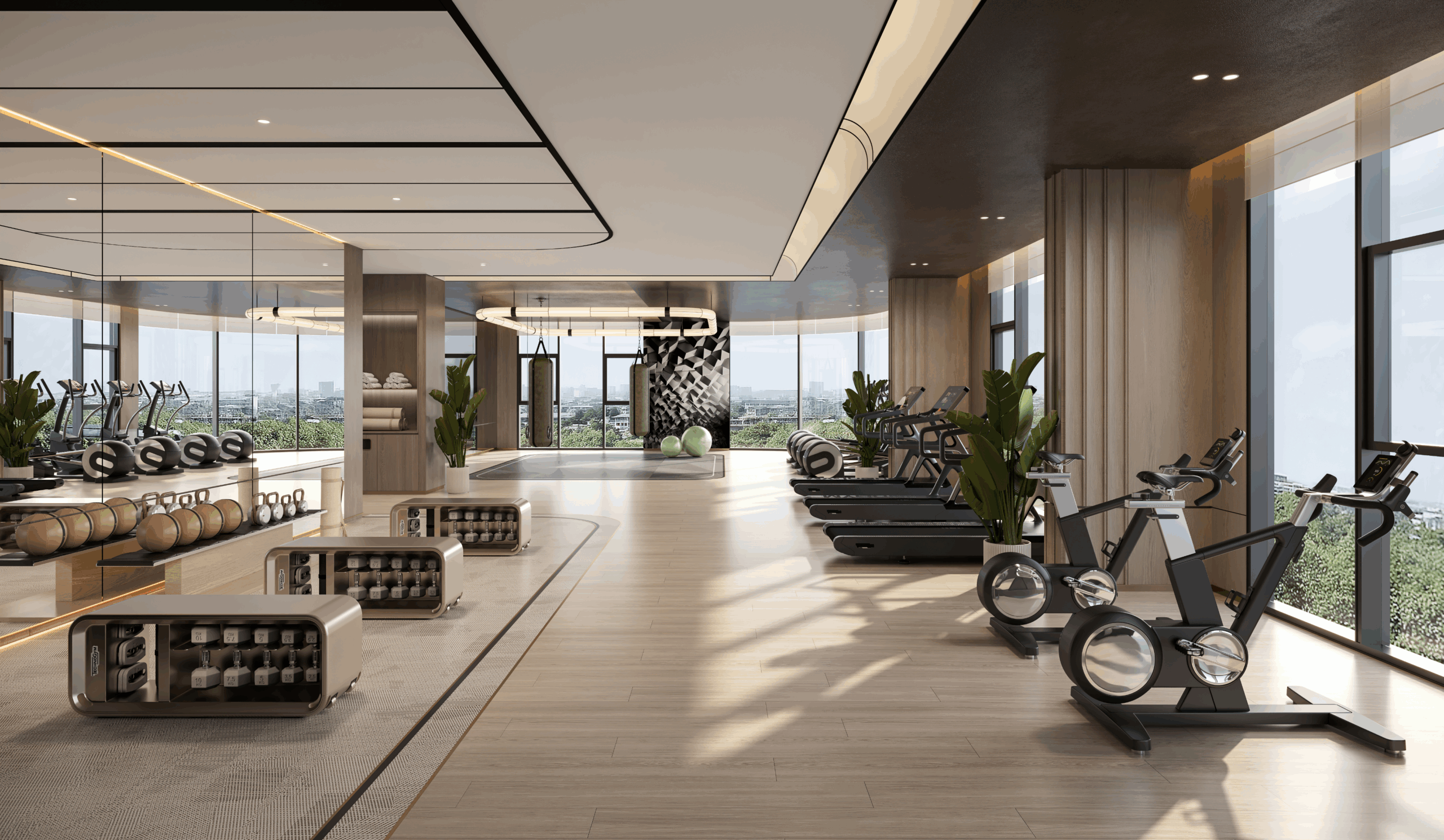 phòng gym tại lumiere midtown