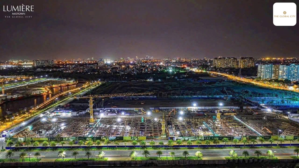 tiến độ lumiere midtown the global city
