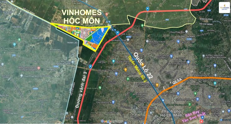 Vị trí Vinhomes đầu tư dự án tại Tây Bắc TP.HCM