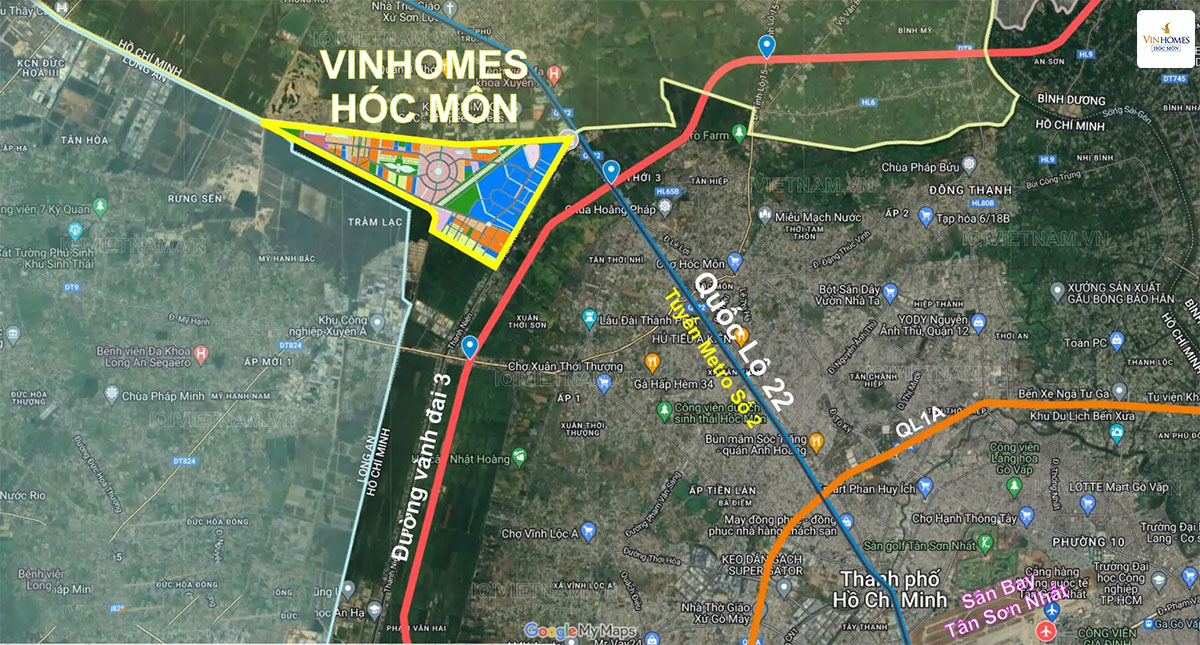 Vị trí Vinhomes đầu tư dự án tại Tây Bắc TP.HCM
