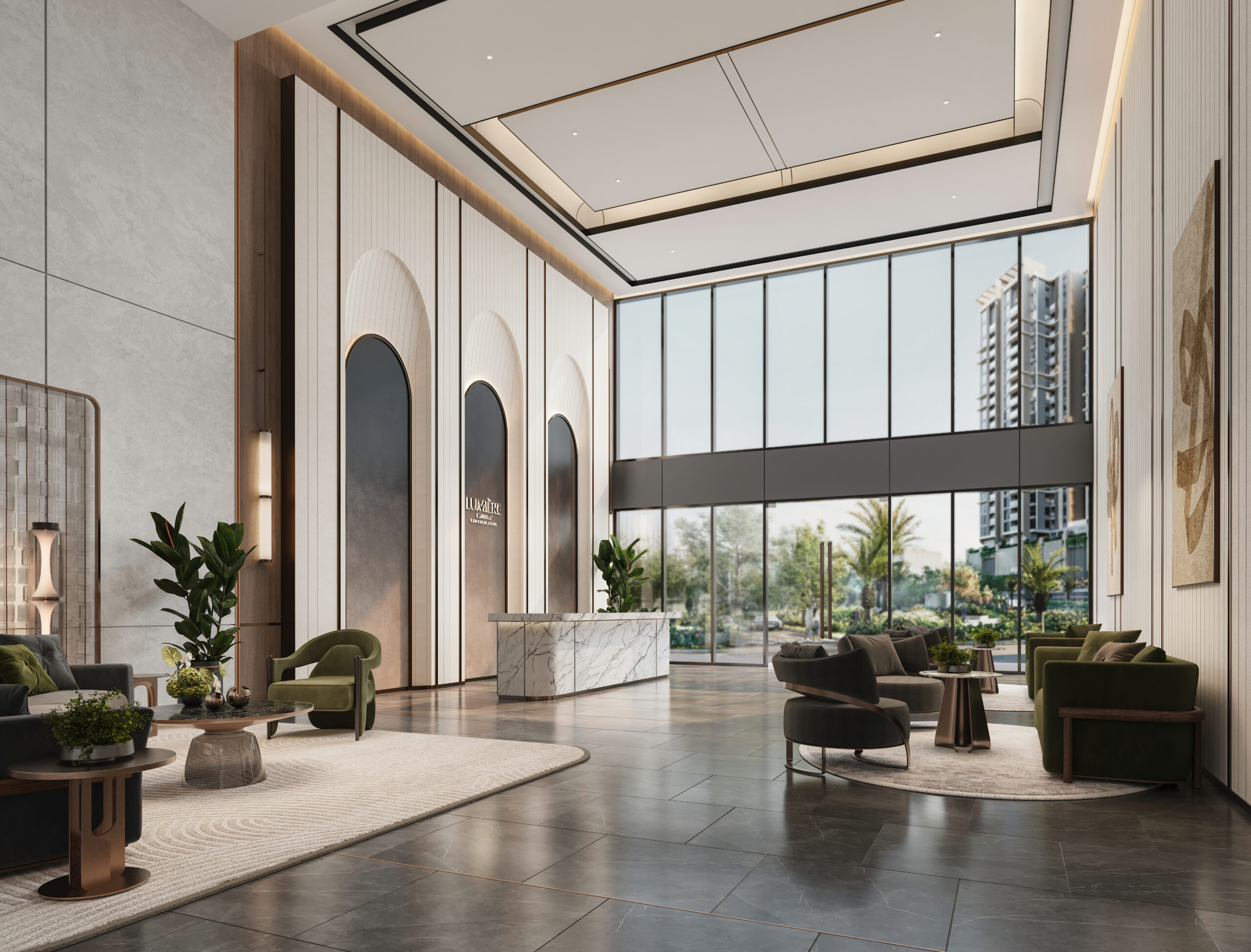 Các phân khúc sản phẩm của Masterise Homes sảnh đón khách tại lumiere midtown