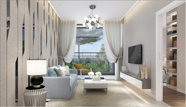 Căn hộ 2 phòng ngủ tại Lux Garden