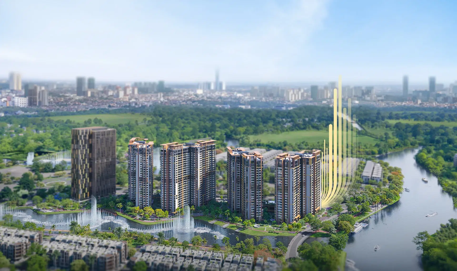 Căn hộ The Global City Masteri Park Place bên kênh đào nhạc nước