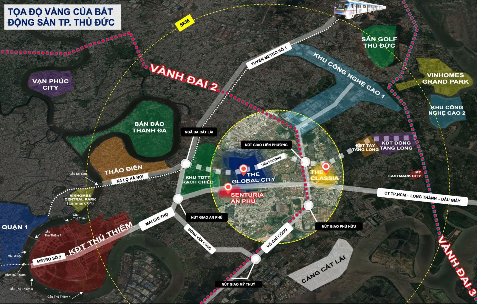 Nút giao An Phú kết nối The Global City với trung tâm TP.HCM