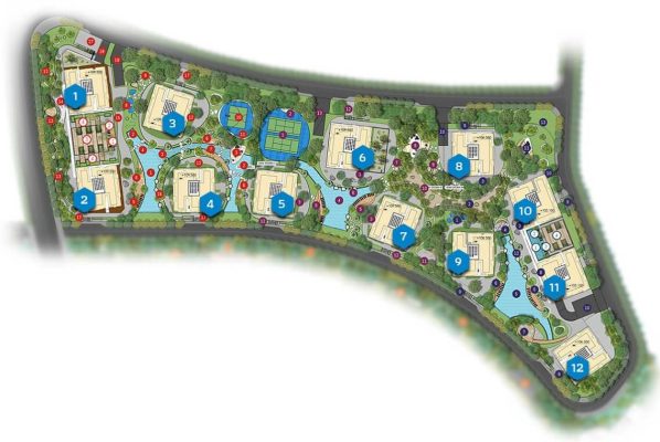 Mặt bằng The Privé tổng thể quy mô 12 block