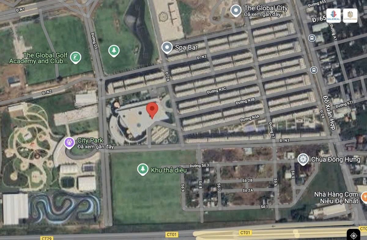 Vị trí Nhà mẫu The Global City tại An Phú TP Thủ Đức