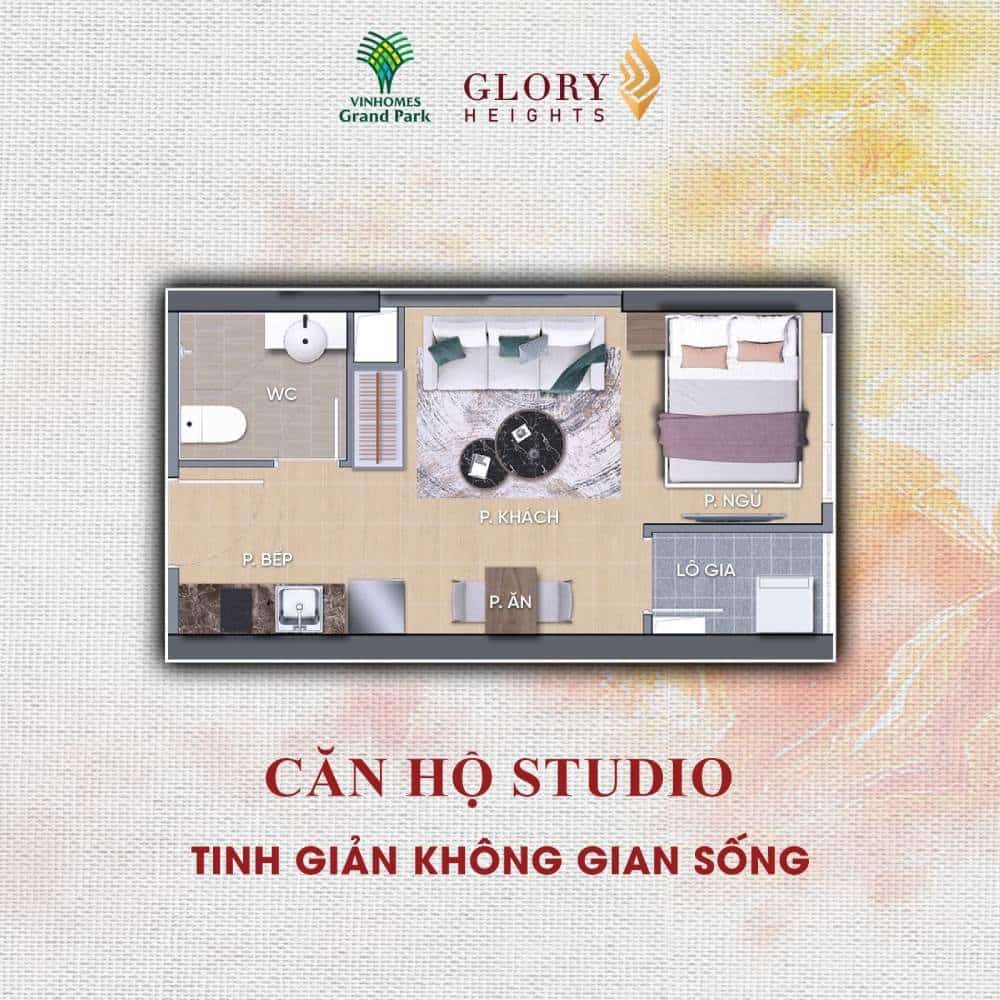 căn hộ studio glory height vinhomes grand park