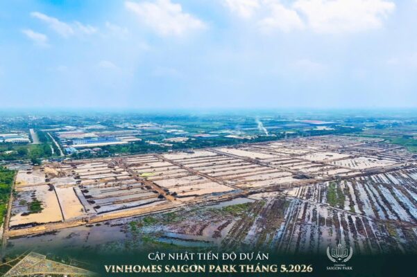 Tiến độ Vinhomes Hóc Môn tháng 5 2026