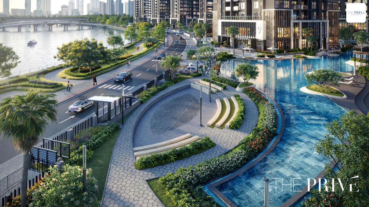 Công viên ven sông thuộc hệ tiện ích The Privé