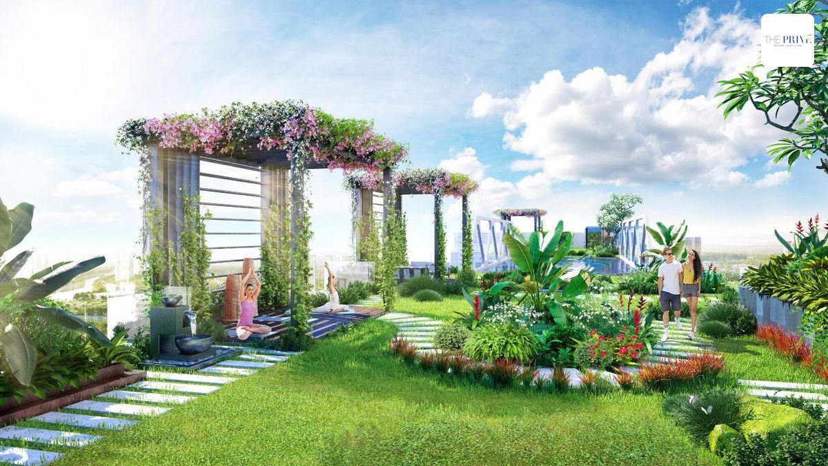 Khu tập yoga thuộc tiện ích The Privé