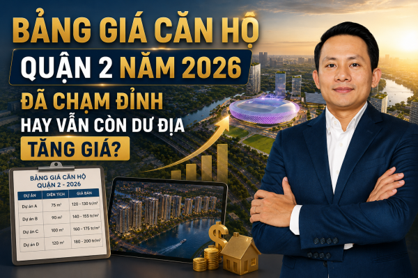 Bảng giá căn hộ Quận 2 năm 2026 theo từng khu vực